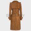 SHUAFAY Vintage Leather Trench Coat with Epaulets and Belt for Luxury Biker Style.