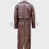 SHUAFAY Gothic Luxe Trench Coat – Rear View Premium Cowhide Leather Coat for Men