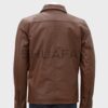 SHUAFAY Leather Biker Jacket - Premium Brown Leather Motorcycle Jacket for Men, Stylish and Durable.