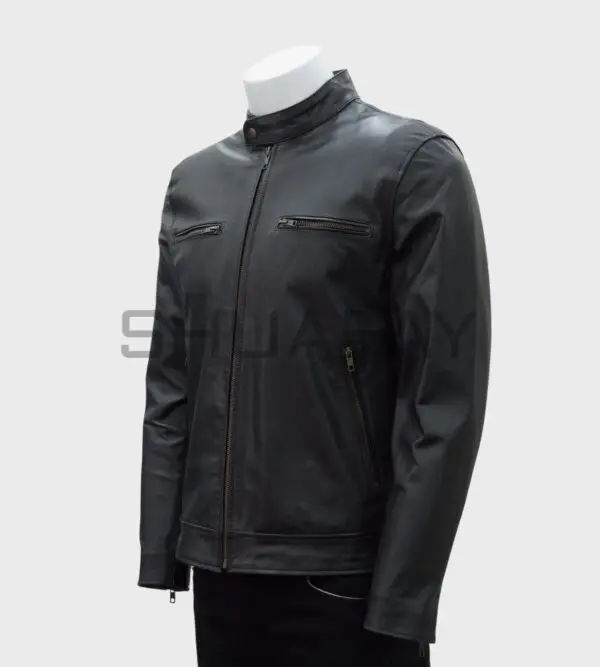 a black jacket on a mannequin