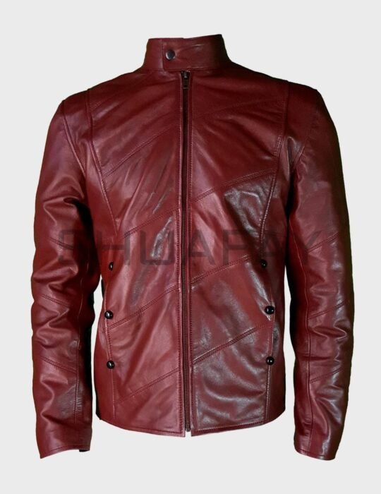 Bold Stitch Lambskin Leather Jacket for Men