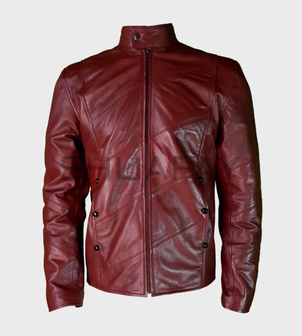 Bold Stitch Lambskin Leather Jacket for Men