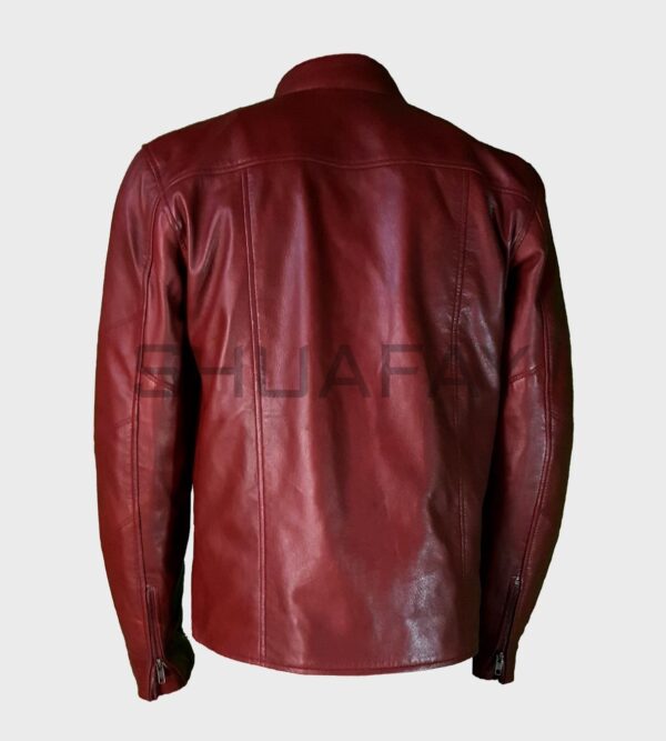 Bold Stitch Lambskin Leather Jacket for Men