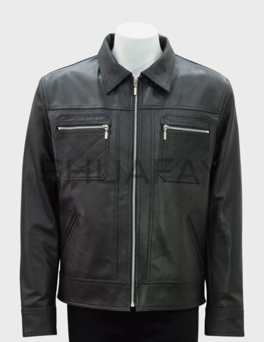 Dapper Essence Lambskin Leather Jacket for Men