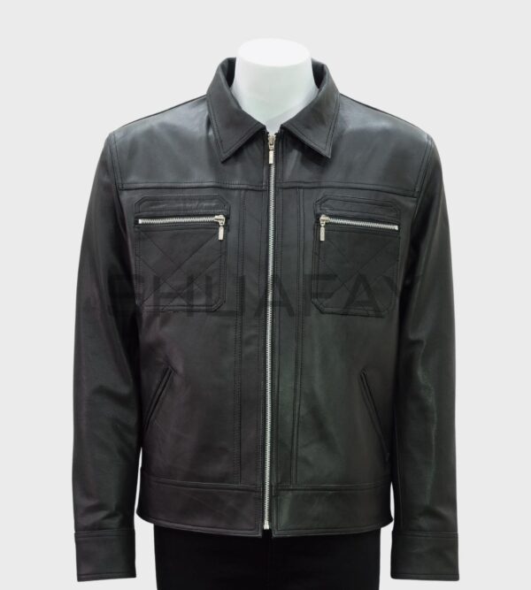 Dapper Essence Lambskin Leather Jacket for Men