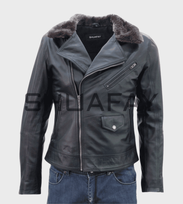 Brando Fur Leather Jacket for Men