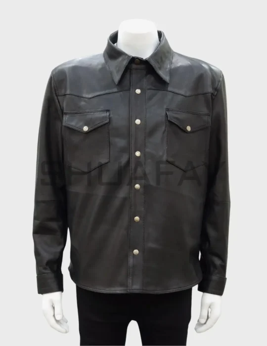 Vanguard Lambskin Leather Shirt for Men