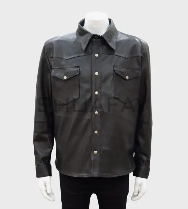 Vanguard Lambskin Leather Shirt for Men