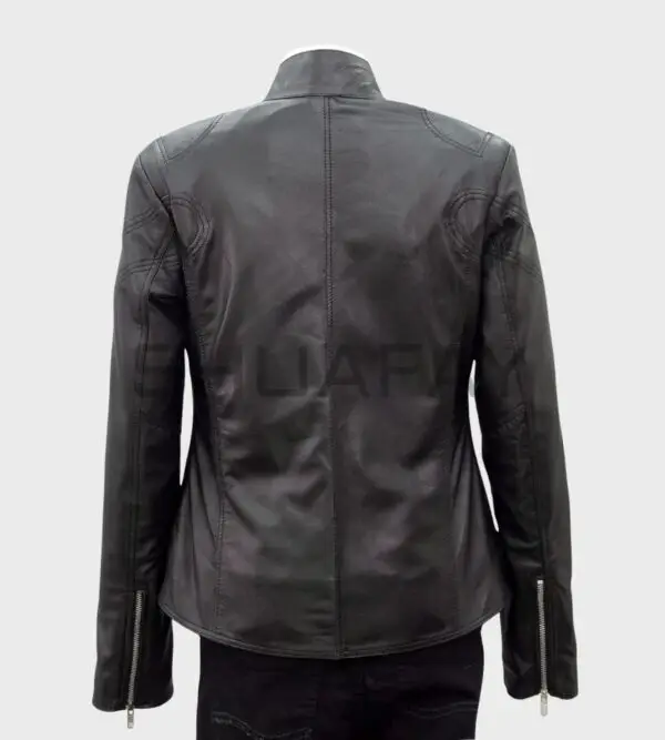 Sheepskin Elegance Minimalistic Leather Jacket for Women