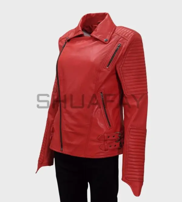 Strato Shear Brando-Inspired Lambskin Jacket for Women