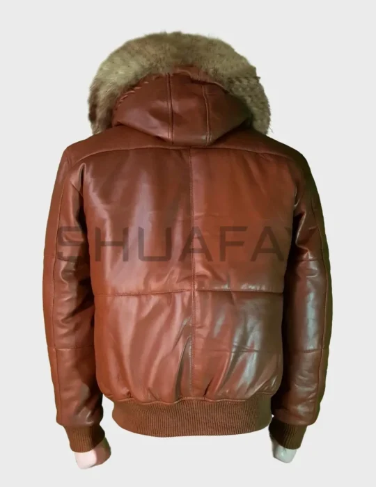 Luxe Guard Puffer Jacket for Men with Fur detavhable Hoodie