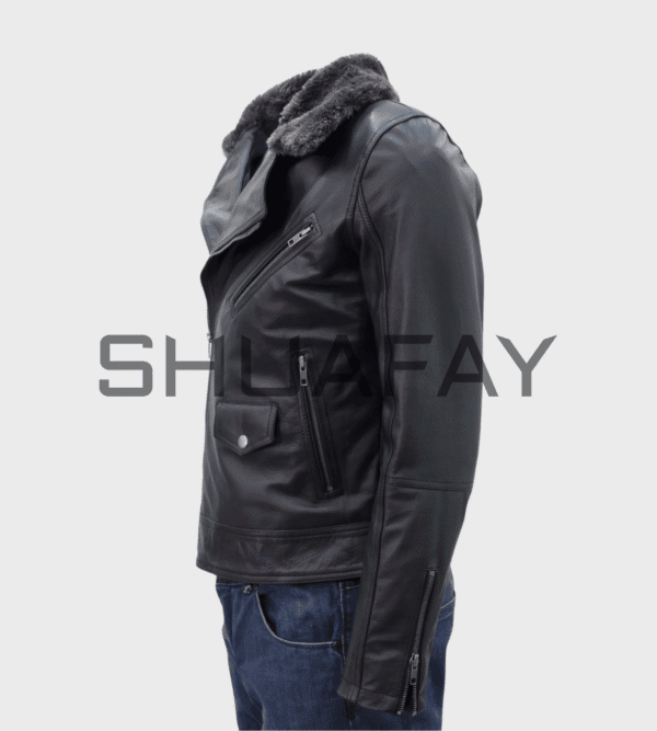 Brando Fur Leather Jacket for Men