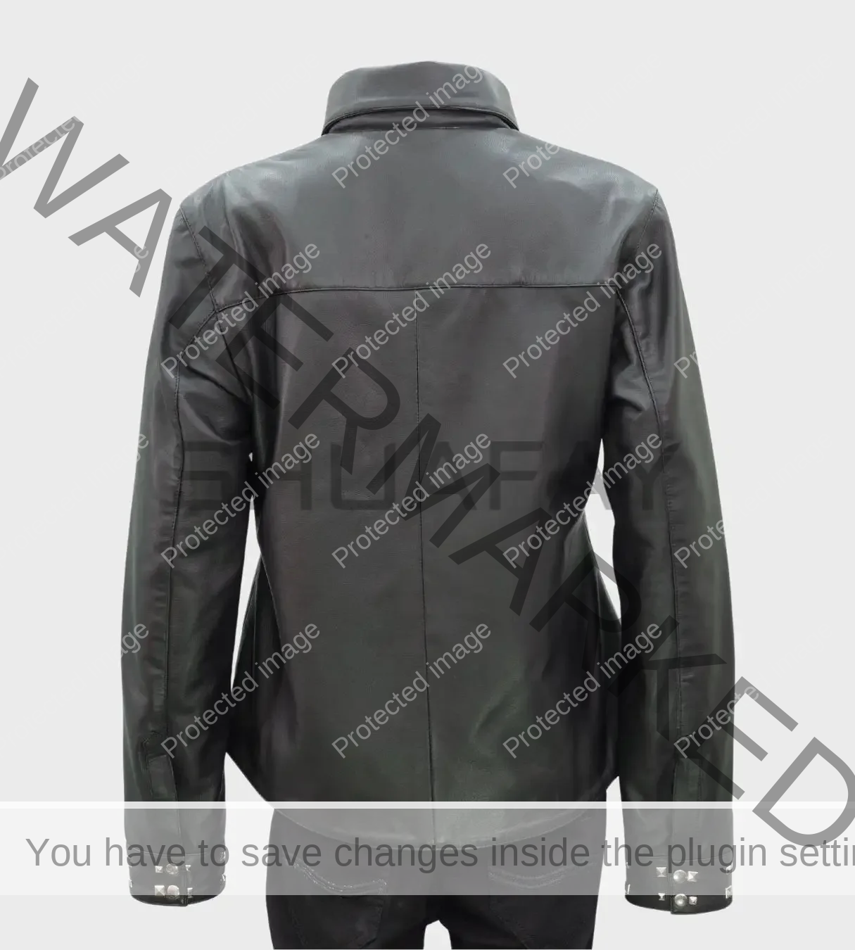 Shuafay genuine leather biker jacket back view, black men's stylish leather motorcycle jacket, premium biker gear for men, luxury leather apparel by SHUAFAY.