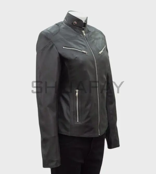 Sheepskin Elegance Minimalistic Leather Jacket for Women