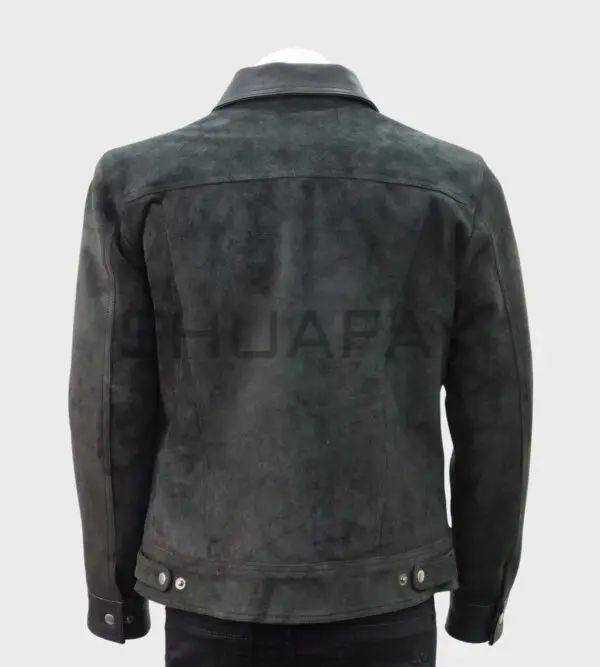 Timeless Tone Suede Jacket for Men – Minimalistic Lambskin Leather Design