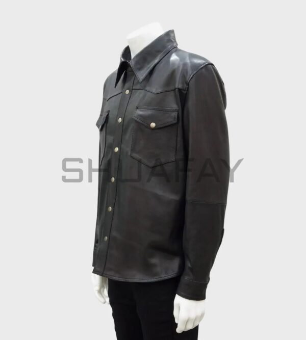 Lustre Leather Shirt - Image 3