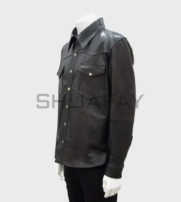 Vanguard Lambskin Leather Shirt for Men