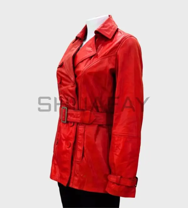 Dominique Leather Coat - Image 3