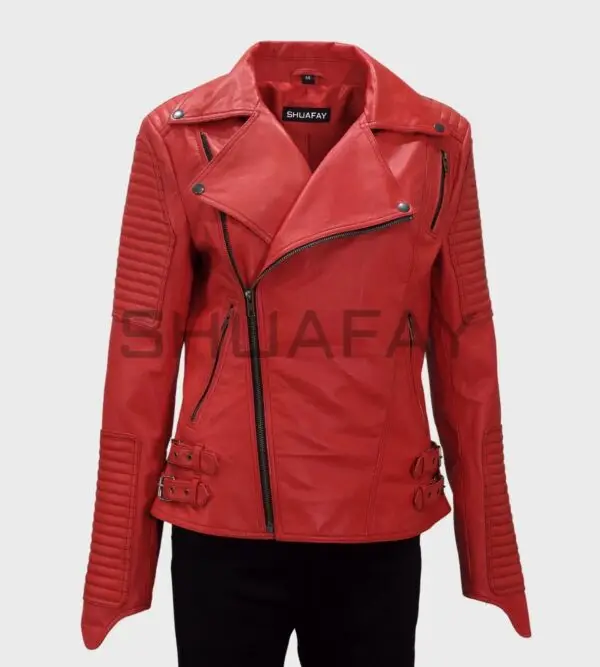 Strato Shear Brando-Inspired Lambskin Jacket for Women