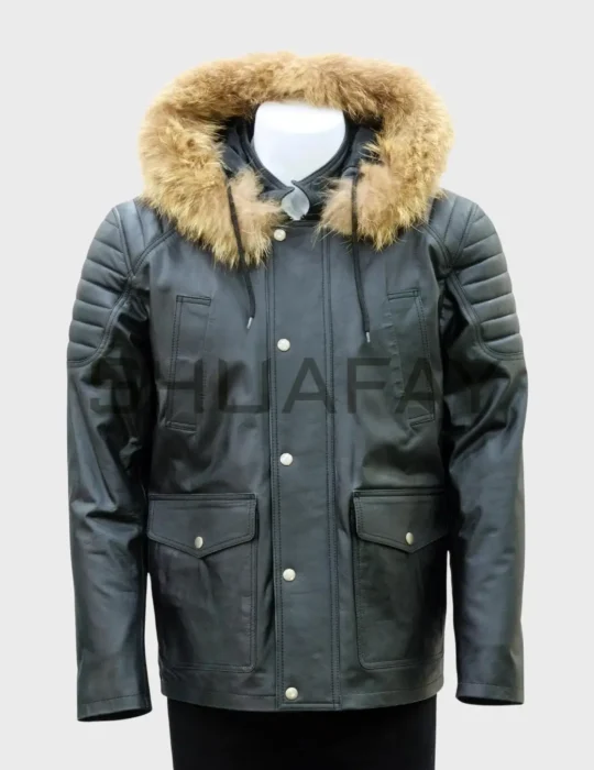 Haven Luxe Lambskin Leather Hoodie Jacket for Men