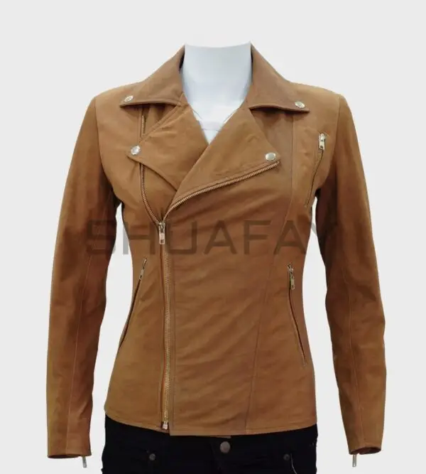 Luxe Glide Brando Suede Jacket for Women