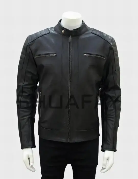 Valor Edge Cowhide Minimalistic Biker Jacket for Men