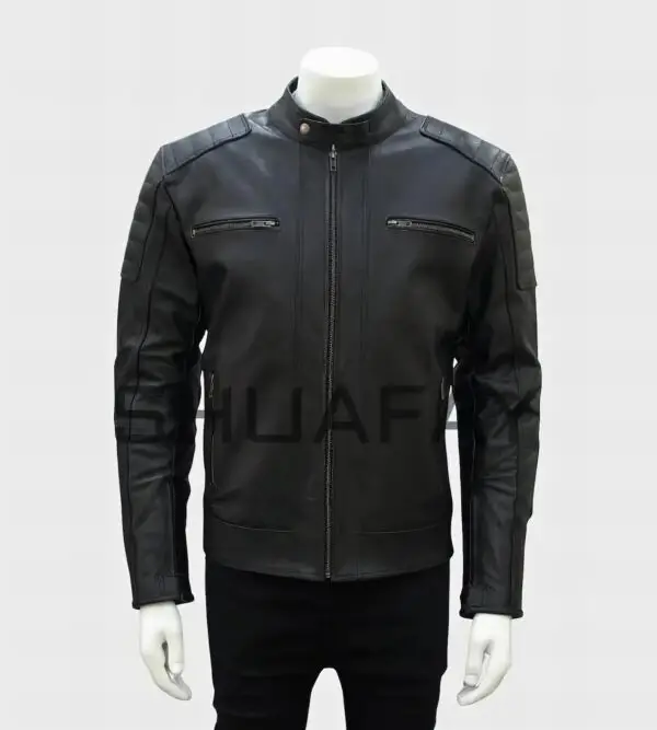 Valor Edge Cowhide Minimalistic Biker Jacket for Men