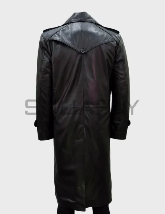 Shadow Enigma Premium Lambskin Leather Long Coat for Men