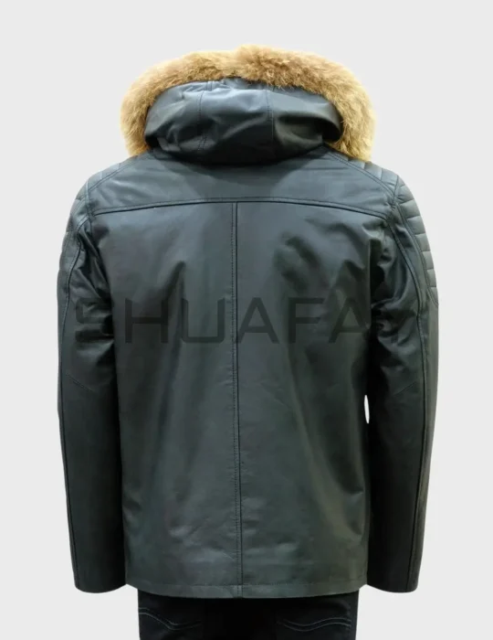 Haven Luxe Lambskin Leather Hoodie Jacket for Men