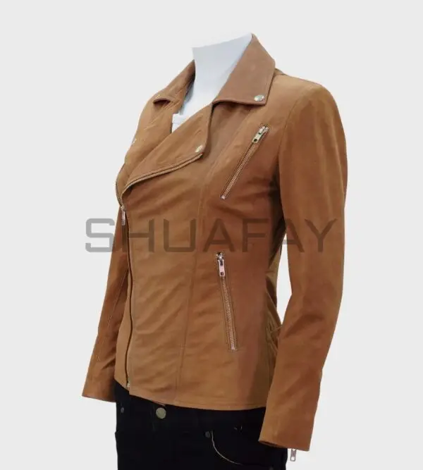 Luxe Glide Brando Suede Jacket for Women