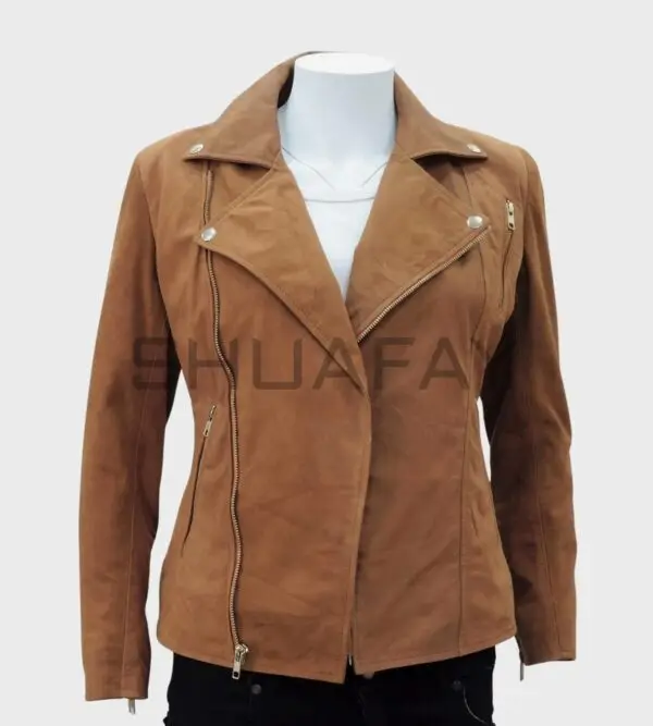 Luxe Glide Brando Suede Jacket for Women