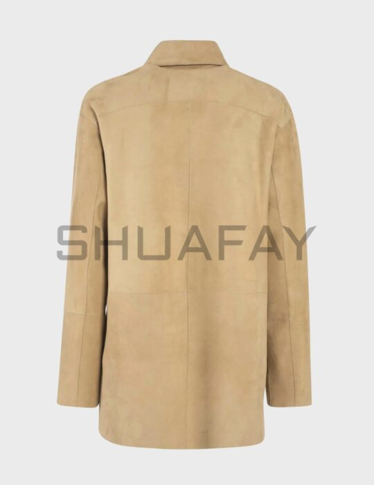 Auriana Lambskin Suede Shirt Jacket