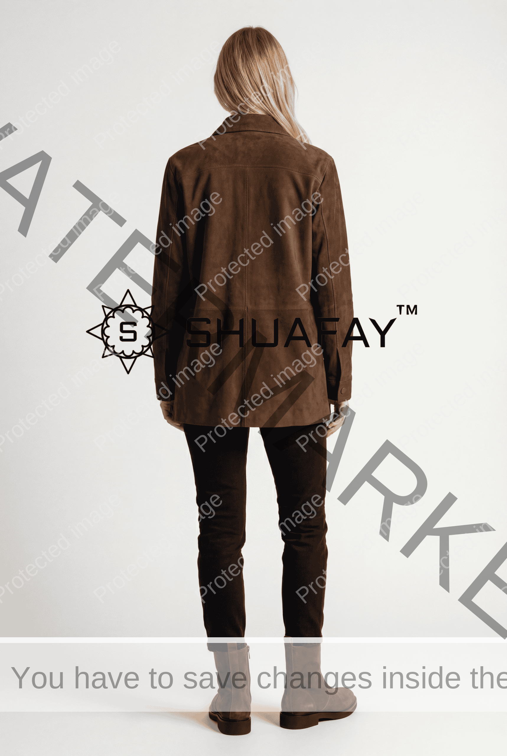 Auriana Lambskin Suede Shirt Jacket Dark Brown
