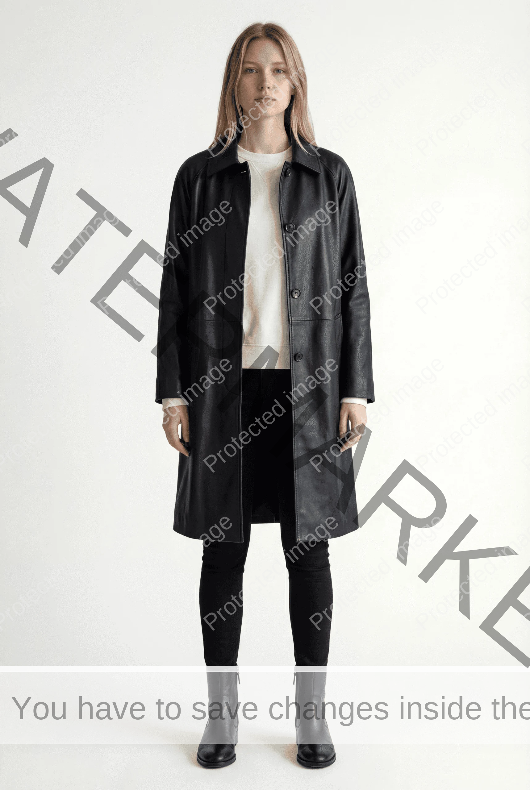 Marcellina Lambskin Car Coat Black