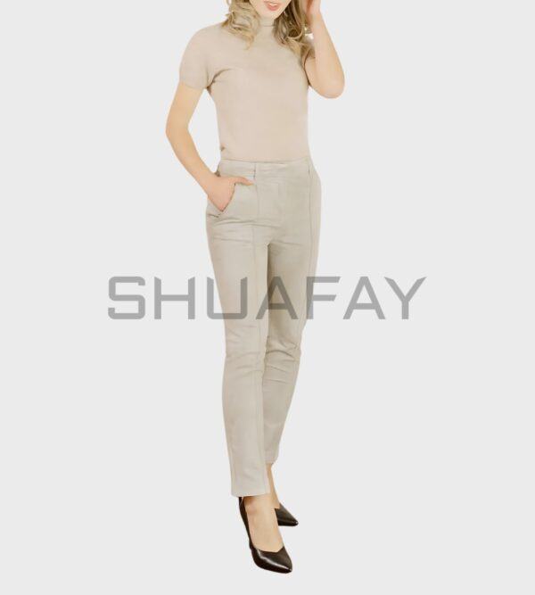 Opulence Mid-Rise Suede Pants