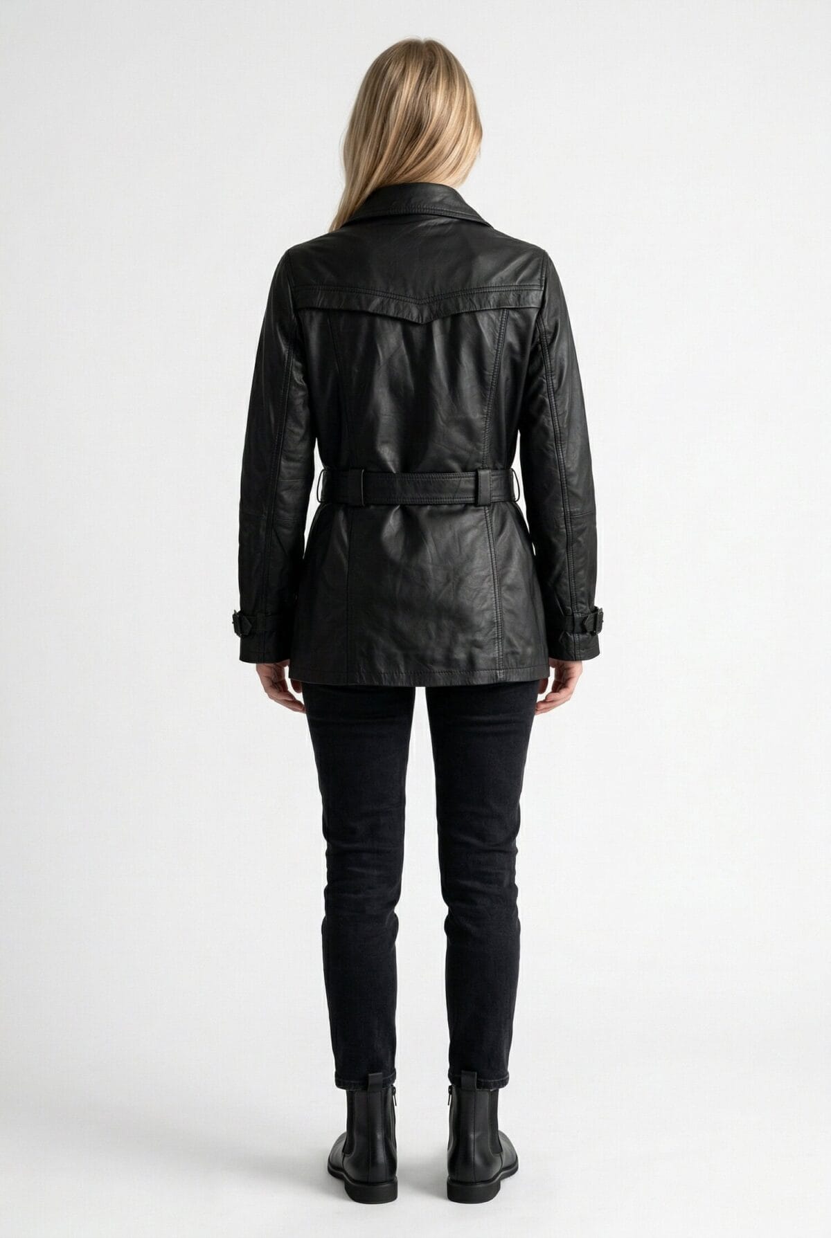 Dominique Leather Coat – Women - Image 2