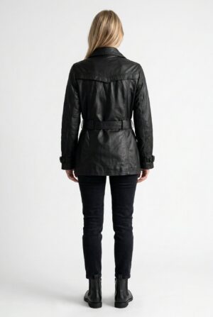 Dominique Leather Coat – Women - Image 2