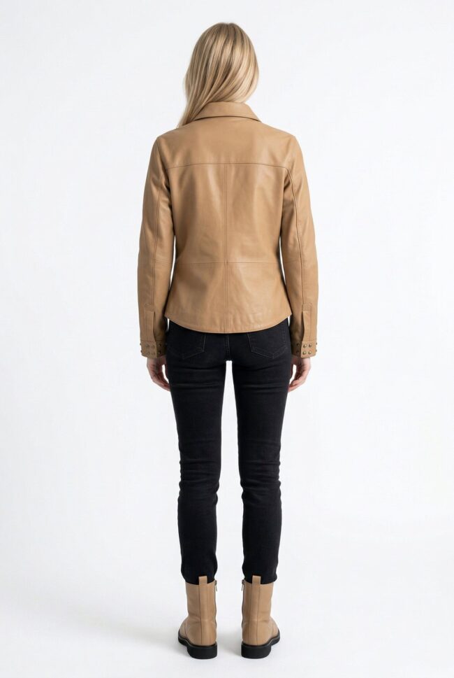 Lustre Leather Shirt – Women - Image 2