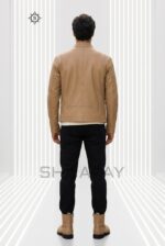Swift Guard Biker Jacket Men Tan Back