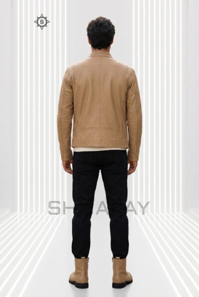 Swift Guard Biker Jacket Men Tan Back