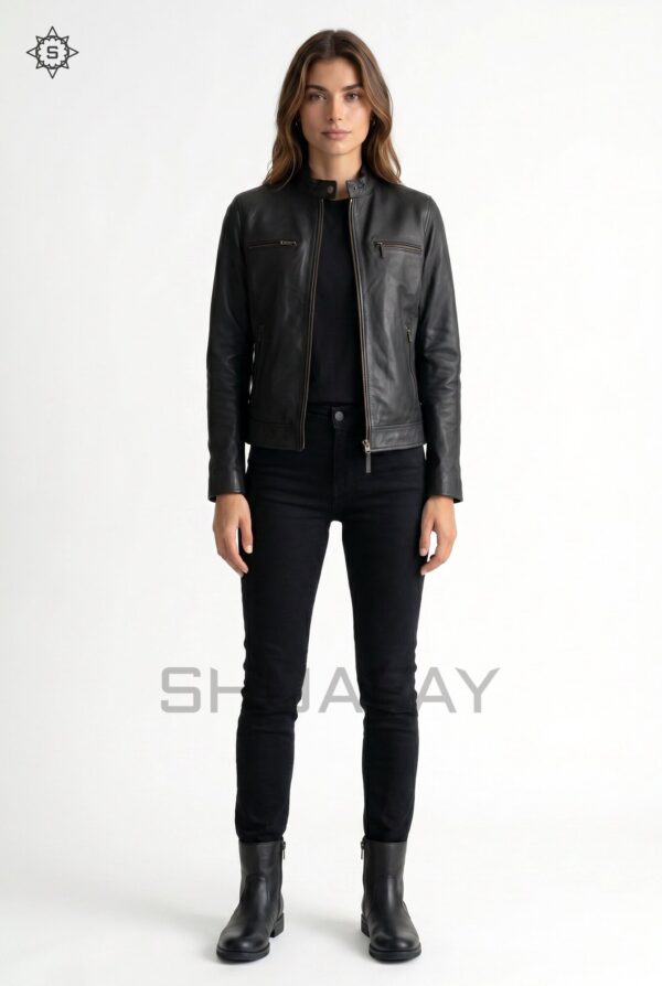 Swift Guard Biker Jacket Women Black Front