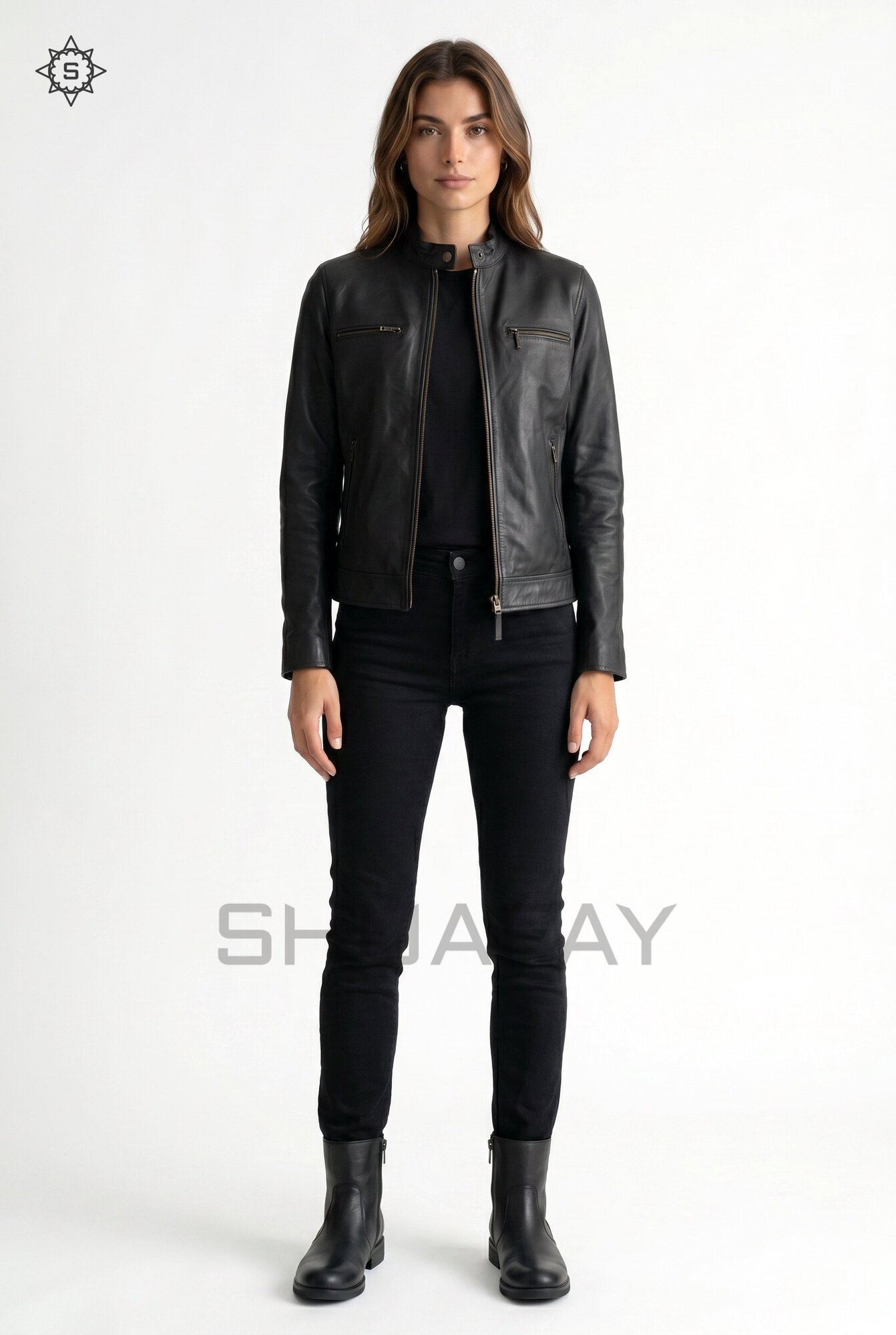 Swift Guard Biker Jacket Women Black Front