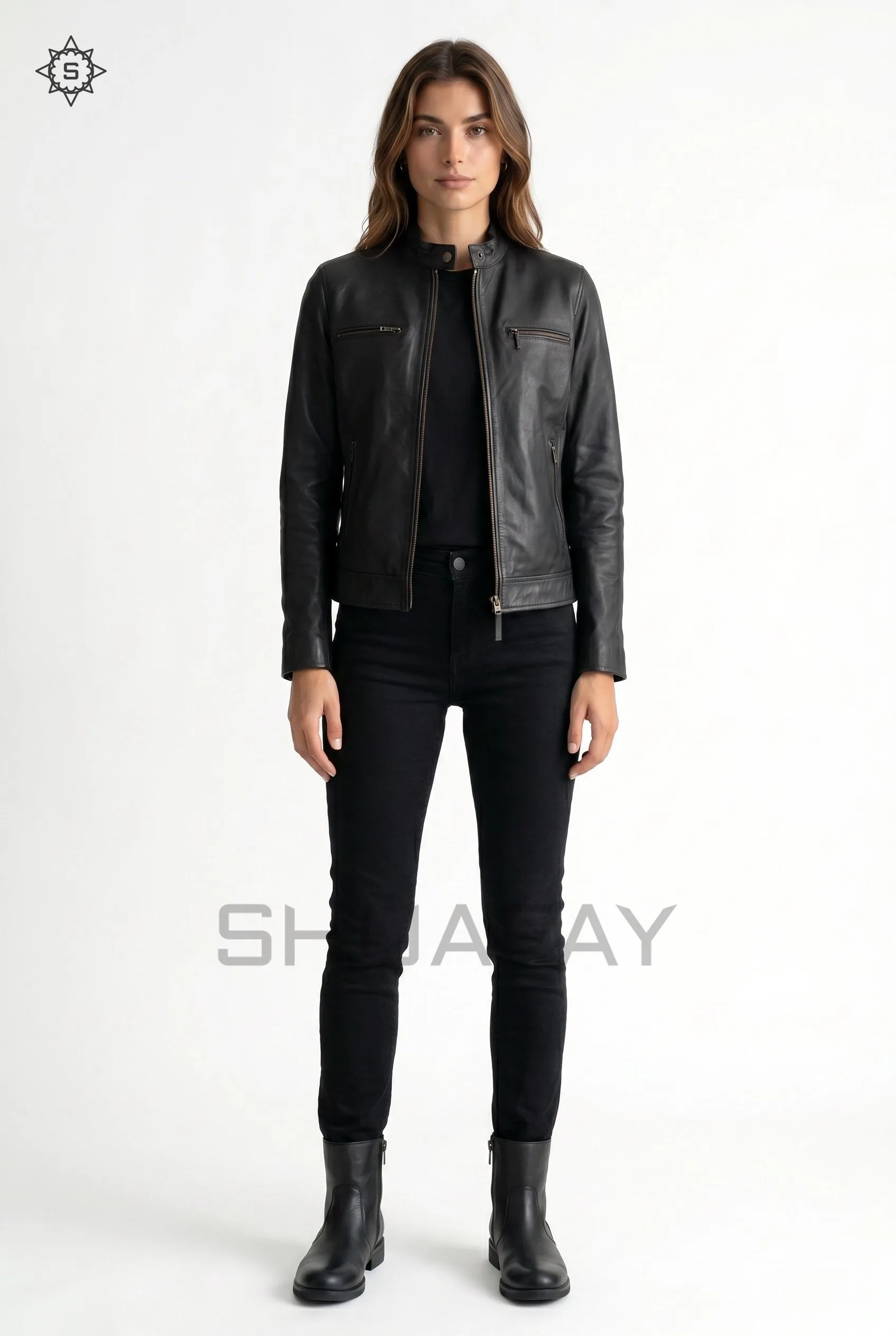 Swift Guard Biker Jacket Women Black Front